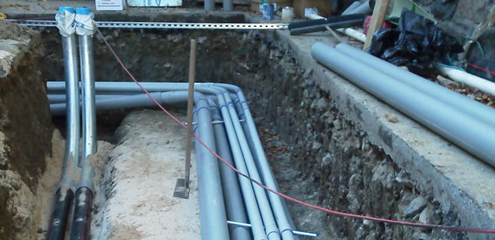 Precision trenching and laid conduit